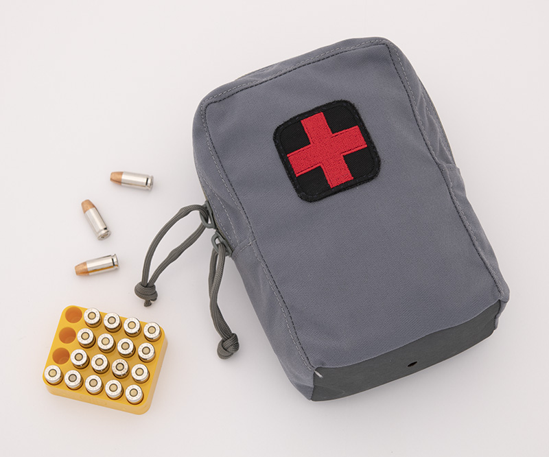 First aid kit for the shooting range